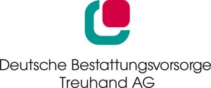 Logo der Deutsche Bestattungsvorsorge Treuhand AG in Rot und Grün mit stilisiertem C und Quadrat.